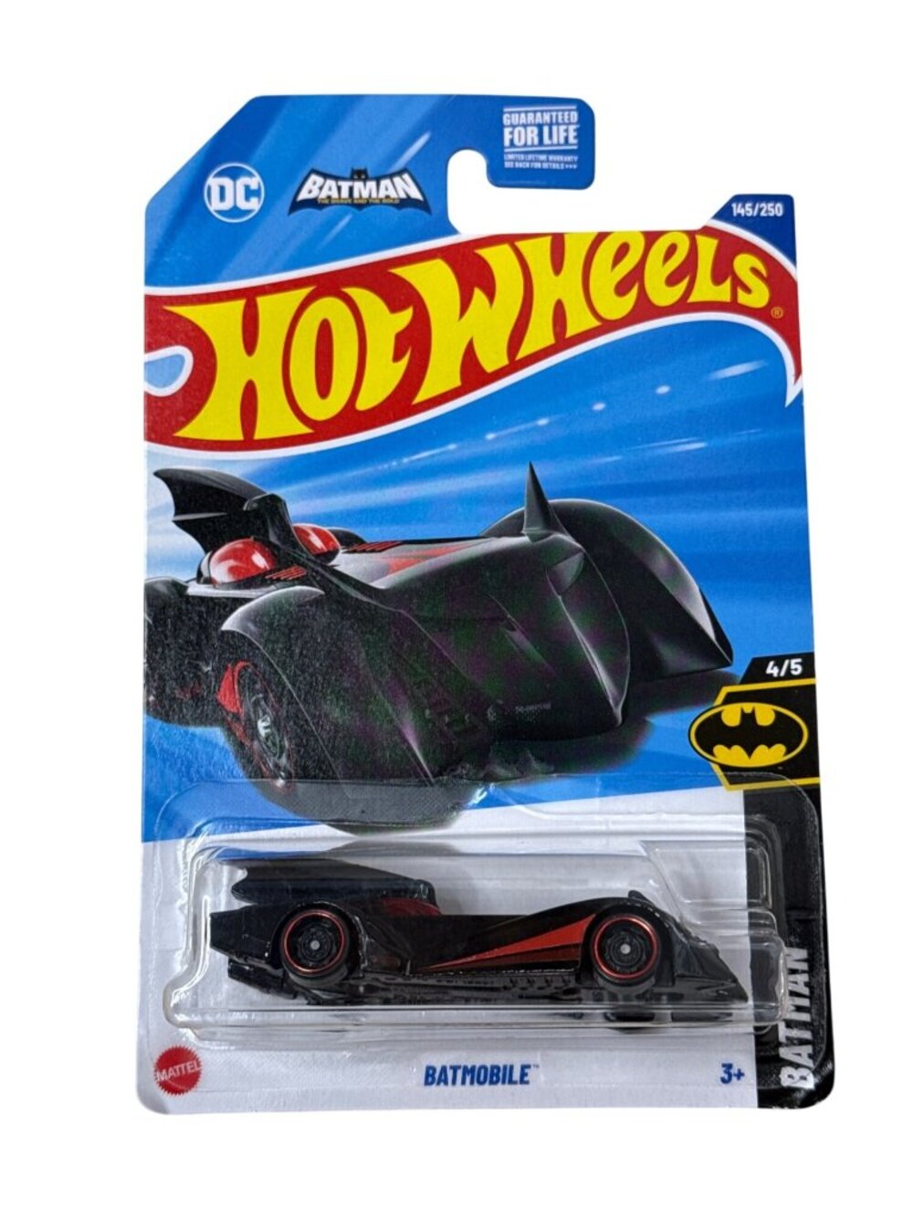 Hot Wheels Batmobile DC Comics 4/5 Diecast 1:64 Black NOC 2025 Batman
